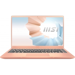 MSI 现代 14 米色摩丝 14 英寸超薄轻便专业笔记本电脑 Intel Core i5-1155G7 Iris Xe 8GB 512GB NVMe SSD Win10 