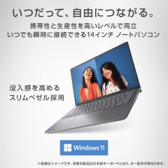 Dell 移动笔记本电脑 灵越 14 5410 银色 Win11/14FHD/Core i5-11320H/8GB/256GB SSD/Web相机/无线 LAN NI554A-BWL