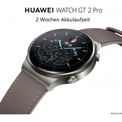 HUAWEI 华为 WATCH GT 2 Pro 智能手表,1.39 英寸 AMOLED 高清触摸屏,2 周电池续航时间,GPS & GLONASS,SpO2,100+训练模式,蓝牙呼叫,心率测量, 星云灰