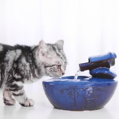 猫咪陶瓷自动循环饮水机自动循环过滤猫咪饮水器