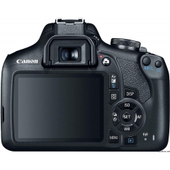 Canon EOS Rebel T7 数码单反相机|2 个镜头套件,带 EF18-55mm + EF 75-300mm 镜头,送包，黑色